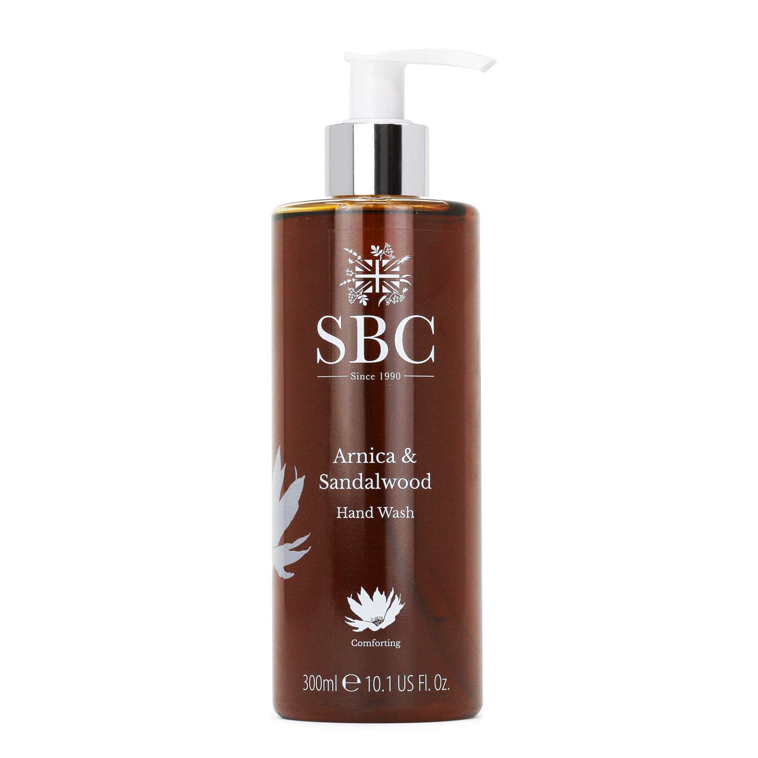 SBC Skincare Arnica & Sandalwood Hand Wash - 300ml | Soothing Hand Soap For Muscular Discomfort | Moisturising Hand Wash | Vegan Friendly Arnica Liquid Soap