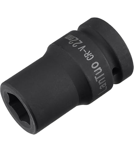 Uxcell 1" Drive 27mm 6-Point Impact Socket – CR-V Steel, 80mm Length, Black Phosphate Finish For High Torque Use