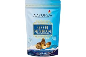 AAYURJA Jumbo Gucchi Mushroom | Himalayan Kashmiri Morel Mushrooms Nutrient-Rich | Heart-Healthy | Versatile Culinary Delight