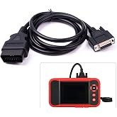 Original Main Cable Replacement OBDII OBD2 Fit for Launch X431 CRP129 CRP123 Creader VII+ Creader VIII Diagnostic Extender Connector Cable Scanner Code Readers Scan Tools Accessories 16 Pin Black