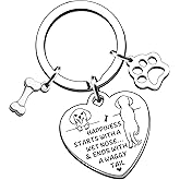 Dog Keyring for Pet Lovers - Cute Paw Charm Keychain, Pet Owner Gift, Memorial, Dog Themed Keyring for Women Men Bag Purse Wallet Handbags Backpack