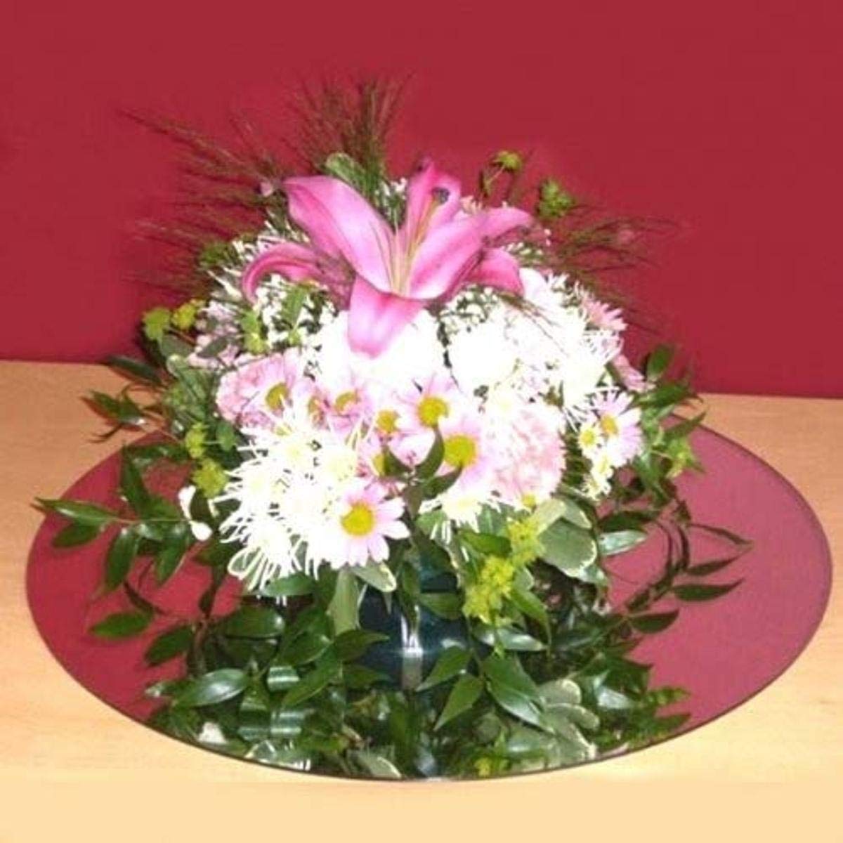 Super Cool Creations Round Table Display Plates Circle Mirror - Five - 25cm Diameter