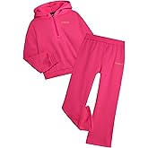 bebe Girls Sweatpants Set - 2 Piece Quarter Zip Fleece Pullover Hoodie Girls Sweatshirt and Kids Sweatpants Athletic Set