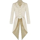 Mens Steampunk Medieval Jacket Pirate Viking Renaissance Costume Formal Tailcoat Gothic Victorian Halloween Tuxedo Coats