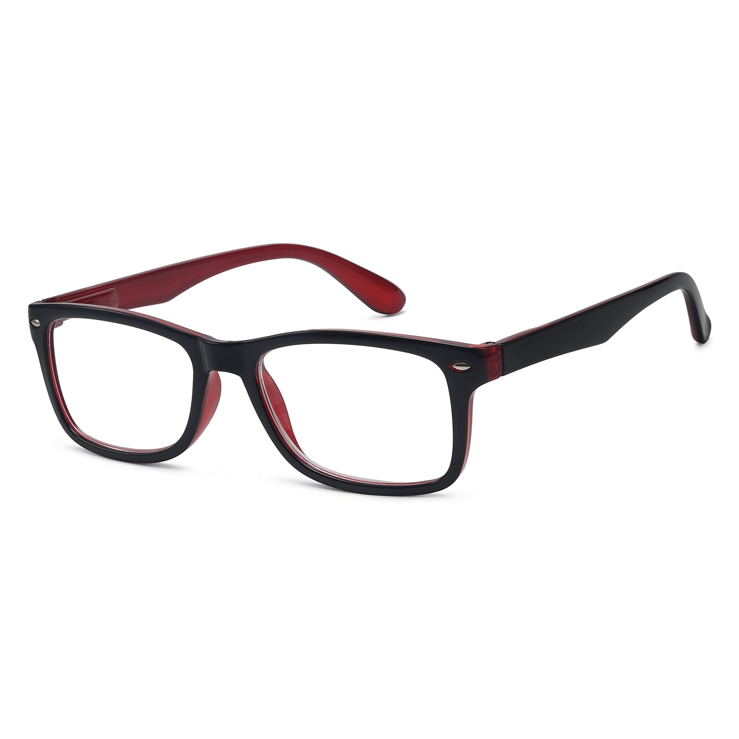 Eyekepper Classic Vintage Style Reading Glasses, Black-Red +1.00 — image 1