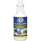 Blue Blaster AC Coil Cleaner Foam - Quart | Extreme Duty Formula for Outdoor AC Condenser Units | 3 to 1 Concentrate Makes 1 Gallon | HVAC Coil Cleaner Lifts Dirt and Grime from the Inside Out