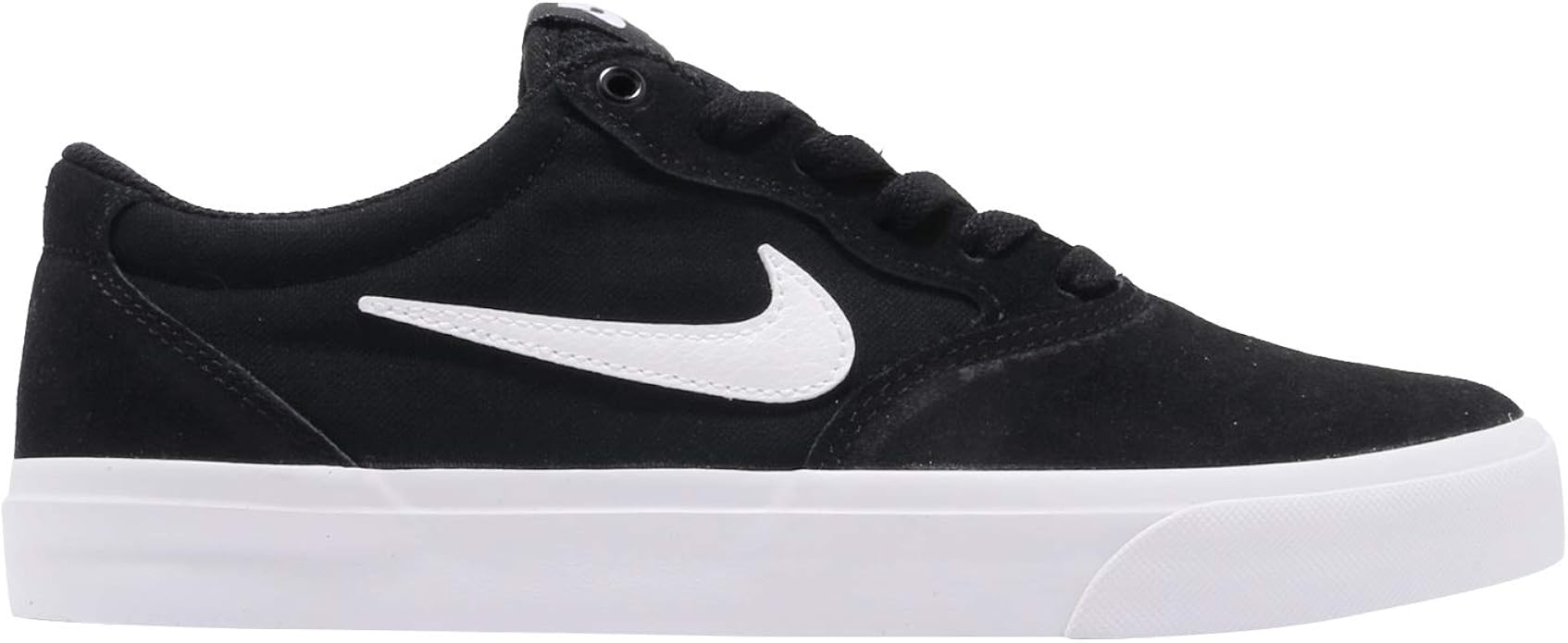 nike sb chron slr black & white skate shoes
