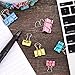 TecUnite 150 Pcs Binder Clips Assorted Sizes Pastel Paper Clamps Clips Large Medium Small Clips Office Supplies
