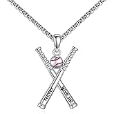 YFN Sport Necklace Sterling Silver Never Give Up I Can Do All Things Pendant Jewelry Sport Gifts for Women Men