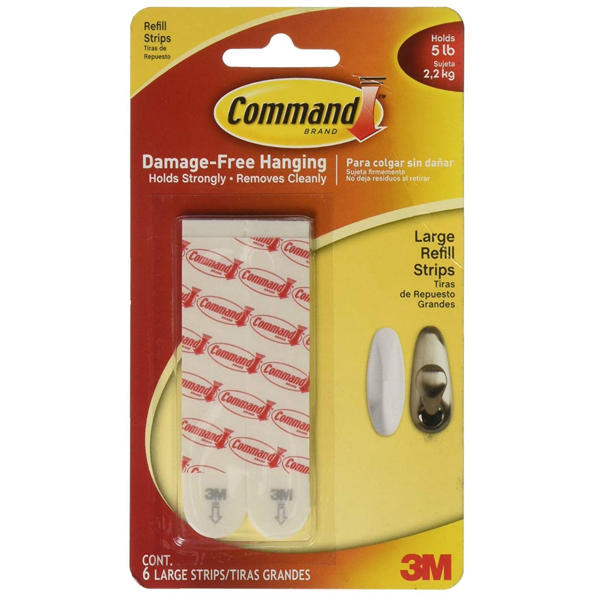 3M Command 6 Large Replacement Strips