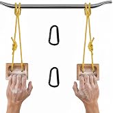 1 Pair Wooden Hangboard for Climbing Training &ndash; Dual-Pocket Grip Blocks for Finger Strength, Grip Power &amp; Climbing Conditioning &ndash; Portable Beech Wood Fingerboard