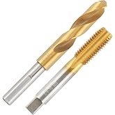Aceteel 3/4-10 Ti-Coated Tap and 21/32 Drill Bit Set | 3/4"-10 Thread Tap and 16.6mm Drill Set, Made of M2 HSS With a Titanium Coating, Significantly Improving Wear Resistance