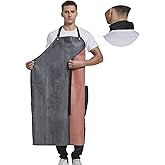 RECECASA Rubber Waterproof Apron Butcher Heavy Duty -Oil Chemical Resistant Safety Aprons for Cleaning Fish, DishWashing