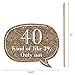 Big Dot of Happiness Funny Adult 40th Birthday - Gold - Birthday Party Photo Booth Props Kit - 10 Piece