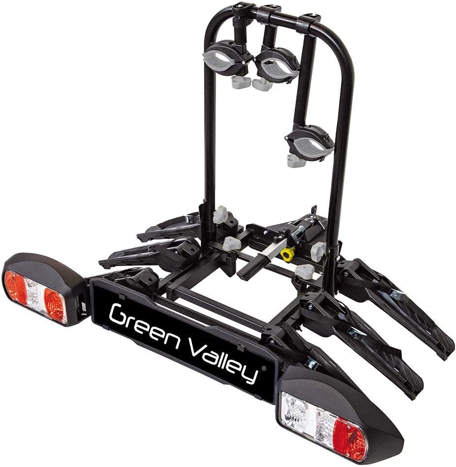 AurilisRide Simple E-Bike Rear Carrier 3 Wheels Small Folding Size AHK Bicycle Carrier Bicycle Carrier