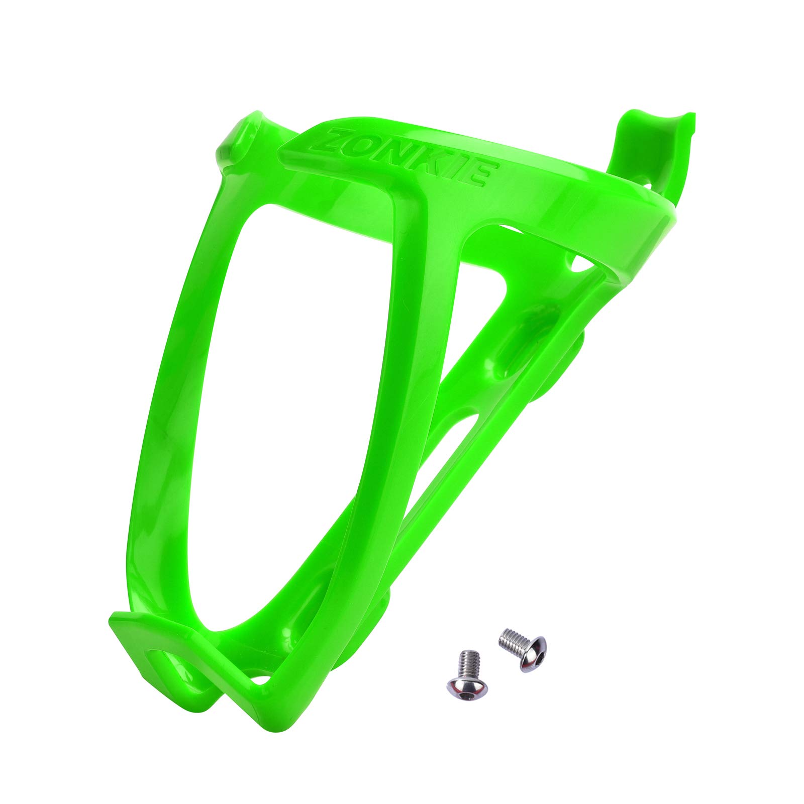 zonkie Bicycle Bottle Cages, Plastic Bike Bottle Holder, Road, Mountain Bicycle Bottle Cages (Green)