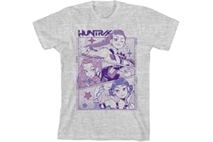 BIOWORLD Kpop Demon Hunters Panel Art Huntrx Youth Light Green Crew Neck Short Sleeve T-Shirt