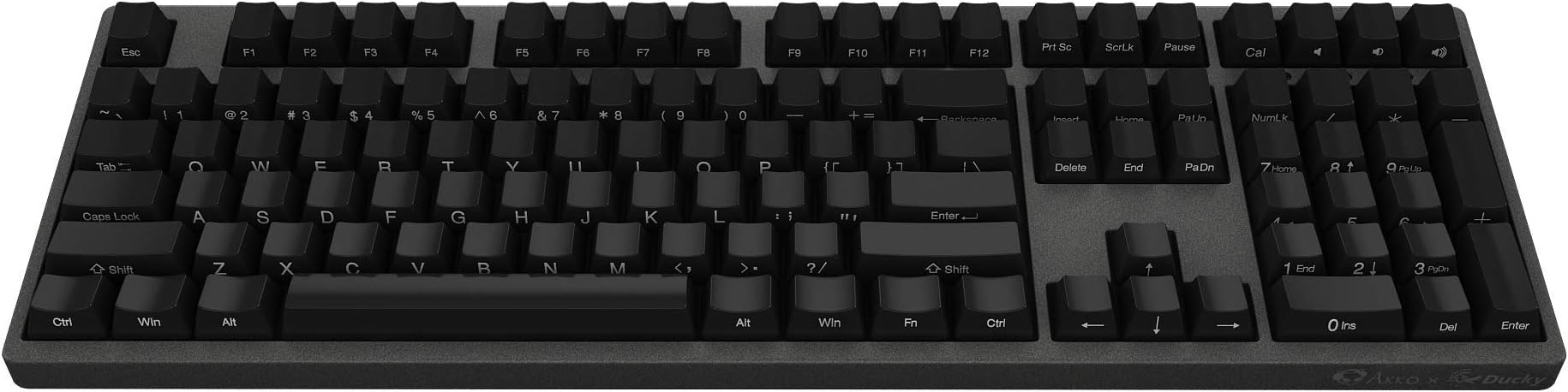 Akko X Ducky Zero 3108 Side Lettering PBT Keycaps Cherry Switch Mechanical Keyboard (Gray-Black)