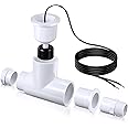 Gulfmew 1 Pack SS1 Condensate Overflow Switch, SS1 Float Switch T Shape with 3/4 Inch Adaptor and 6FT Wire, HVAC Overflow Shut Off Float Switch for HVAC System, Detect Condensate Overflow