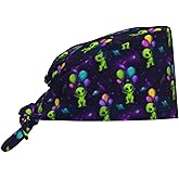 Cat Taco Working Cap, Scrub Cap with Sweatband, Adjustable Tie Back Hat Breathable Headgear for Women/Men