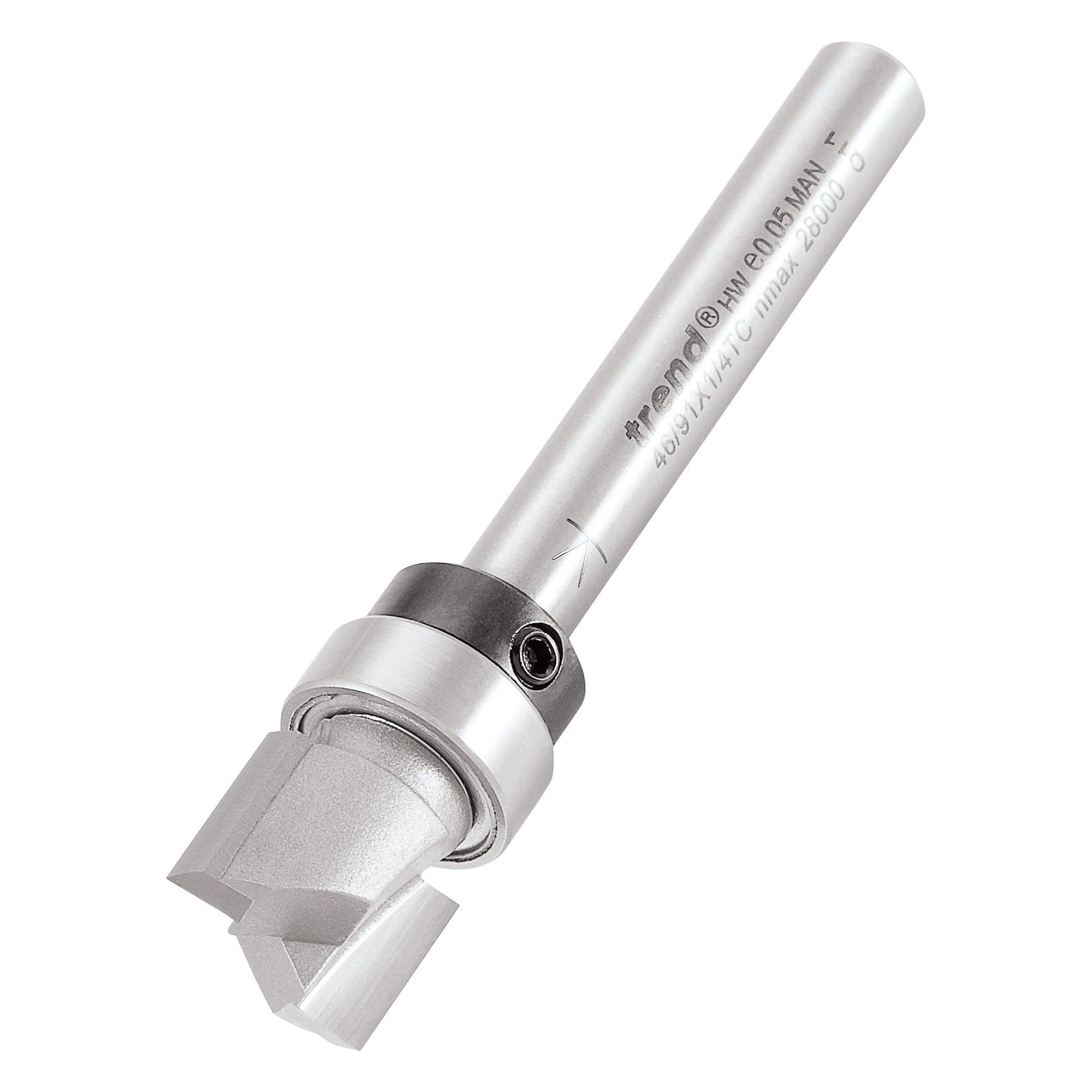 Trend Professional Bearing Guided Profiler, 1/4 Inch Shank, 12.7mm Cut Diameter, 9.5mm Cut Length, Tungsten Carbide Tipped, 46/91X1/4TC