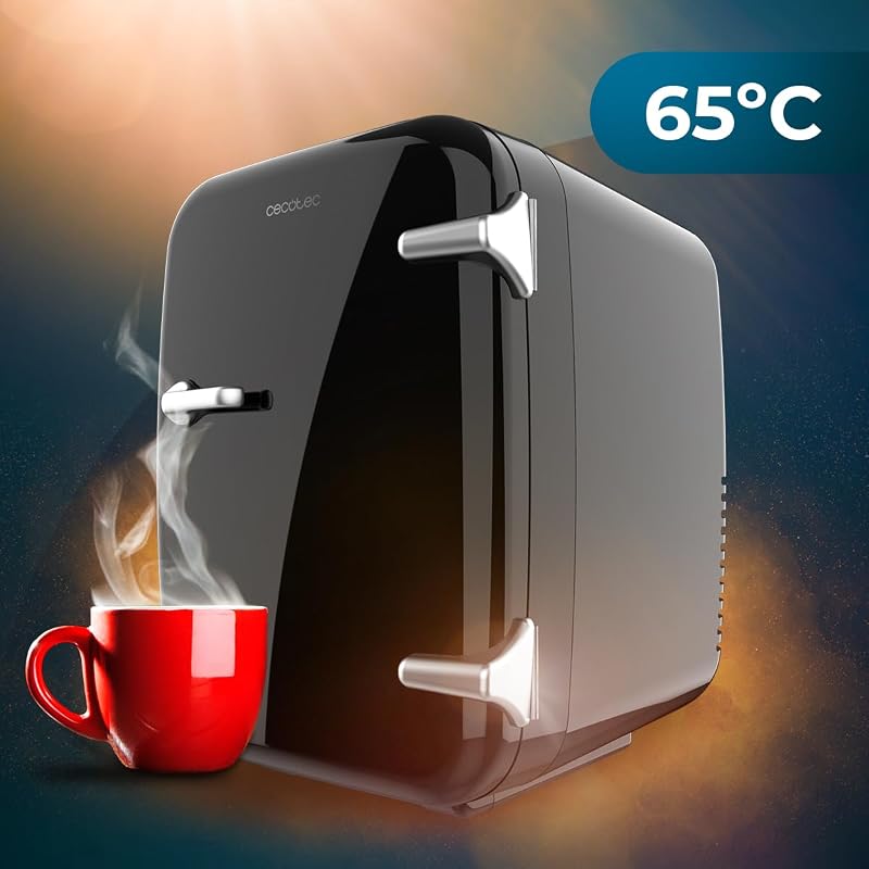 Mini-Kühlschrank Bolero MiniCooling 4L Havanna Black, Betrieb mit 12V-220V, Kompatibel mit Auto und Wohnwagen, Kühl- und Heizfunktion, Temperaturbereich 5-65º, Einfacher Transport.
