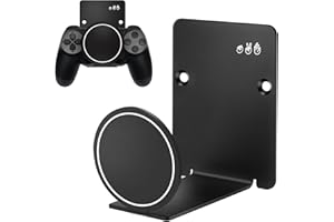 VKheroKV HL127 Headphone Holder Hanger for Desk, Include Adhesive Strips/Screw, Universal Headset Stand for PS4/PS5/Xbox/PC/Mac/Headphones Game Controller Hanger