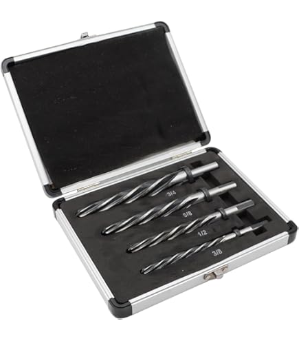 3/4" Reamer Bit For Steel Metal Wood,HSS 3/4" Tapered Reamer Drill Bit Bridge/Construction With 1/2" Shank Chuck Alloy To Align Existing Hole And Enlarge Hole