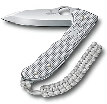 Victorinox Taschenmesser Hunter Pro M Alox, Einhand, Scharf, Extra starke Feststellklinge, Gürtel-Clip, Silber