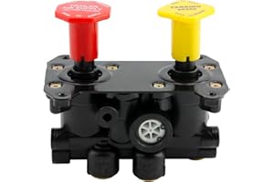 800516 MV-3 Dash Air Brake Control Valve, 1/4" NPT Ports - MV3 Trailer Parking Brake Valve Compatible with Bendix Volvo Velva