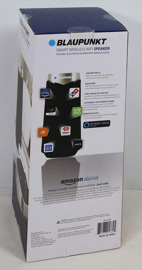 blaupunkt smart wireless speaker with amazon alexa