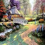 Diamond Painting Thomas Kinkade 12X16 inches 5D DIY Diamond Painting Full Round Drill Rhinestone Embroidery for Wall Decoration