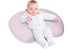 Little Grape Land Nursing Pillow for Breastfeeding, Ergonomic Baby Pillow for Mom and Infant Support, Removable Cover Breastf