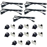 Litever 20 Inches Extension Cable 22 awg, Male to Female, ONLY Under Cabinet Lighting Kit LL-013 Series. 16 Cable Tiers Included (5-Pack-20 Inches)