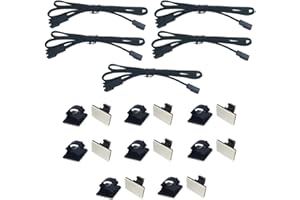 Litever 20 Inches Extension Cable 22 awg, Male to Female, ONLY for Litever Under Cabinet Lighting Kit LL-013 Series. 16 Cable Tiers Included (5-Pack-20 Inches)