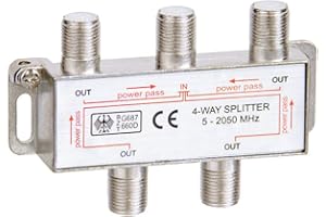 Cmple 4-Way Splitter 5-2050MHz F-Type (1081-257-N)