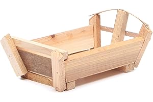 Holyart Nativity Accessory, Cradle in Wood for Baby Jesus 9x18x12cm
