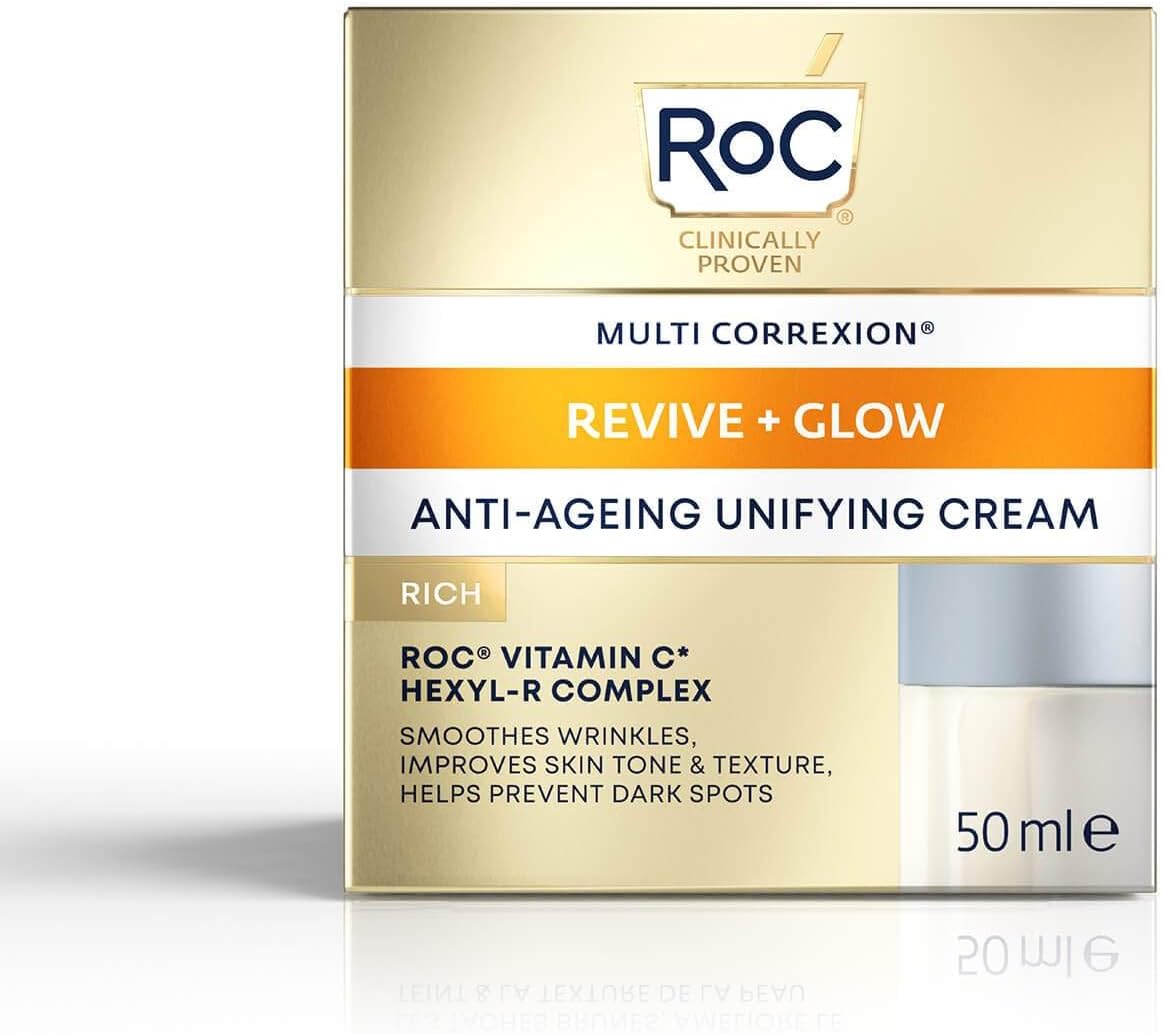 RoC Multi Correxion Revive + Glow - Anti-Ageing Unifying Cream Rich, Bianco, 50 ml (Pack of 1) - Image 5