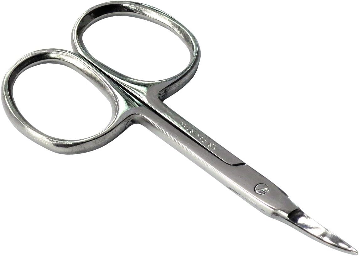 HTS 182C4 3.75" Curved Stainless Steel Cuticle Scissors