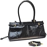 P. Atelier Women’s Shoulder Bag – Structured, Soft Faux Leather Crossbody Purse, Medium Capacity, Detachable Long Strap | Soft, Zipper Closure