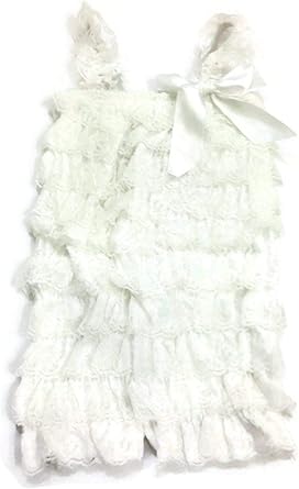 baby girl white lace romper