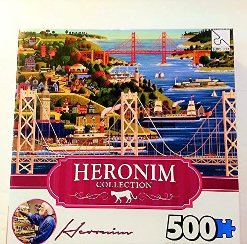 Heronim Collection - 500 Pcs Jigsaw Puzzle - Bridges Of San Francisco - 19In x 13 In (48.26 cm x 33.02 cm)