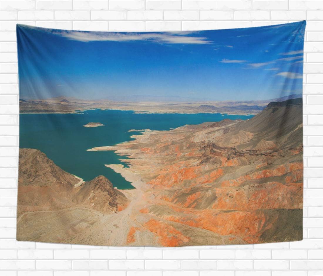 Assp Tapestry The Colorado River and Its Lakes Formed by Hoover 60x80 Inches Home Decorative Wall Hanging Tapestries for Living Room Bedroom Dorm