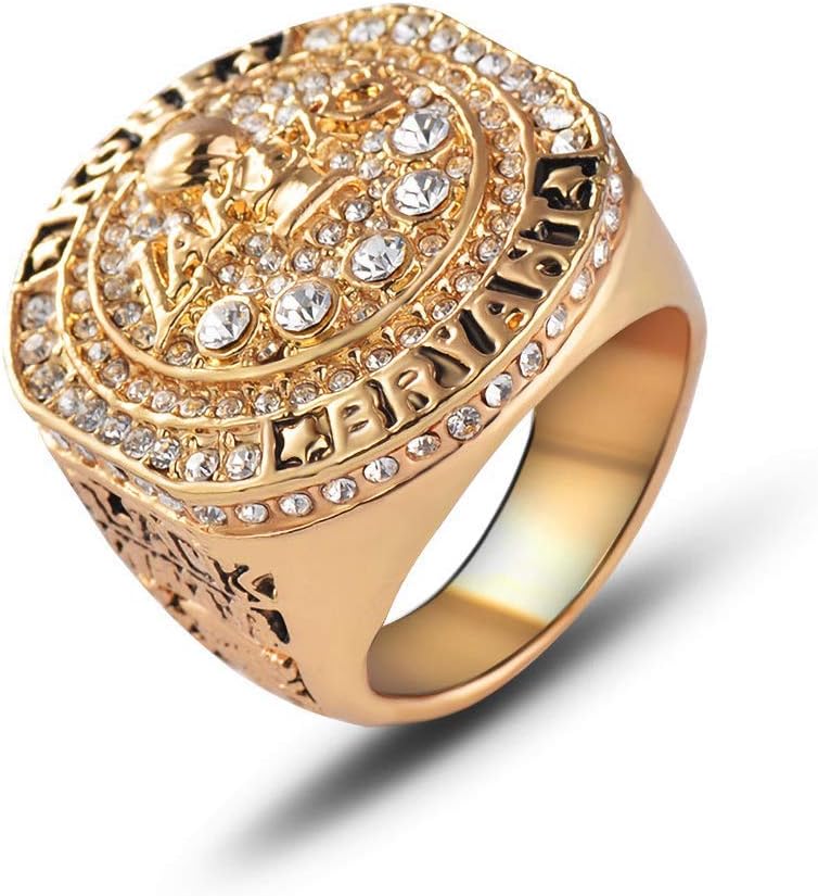 Europe and America Nba Championship Rings 2016 Lakers Kobe Bryant 20Th Anniversary Retirement for Fans Valentine's Day, Birthday Present,Golden,Us-11, golden, US-12