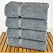 Chakir Turkish Linens Premium Cotton Absorbent Turkish Towels (Bath Towel - Set of 4, Gray)