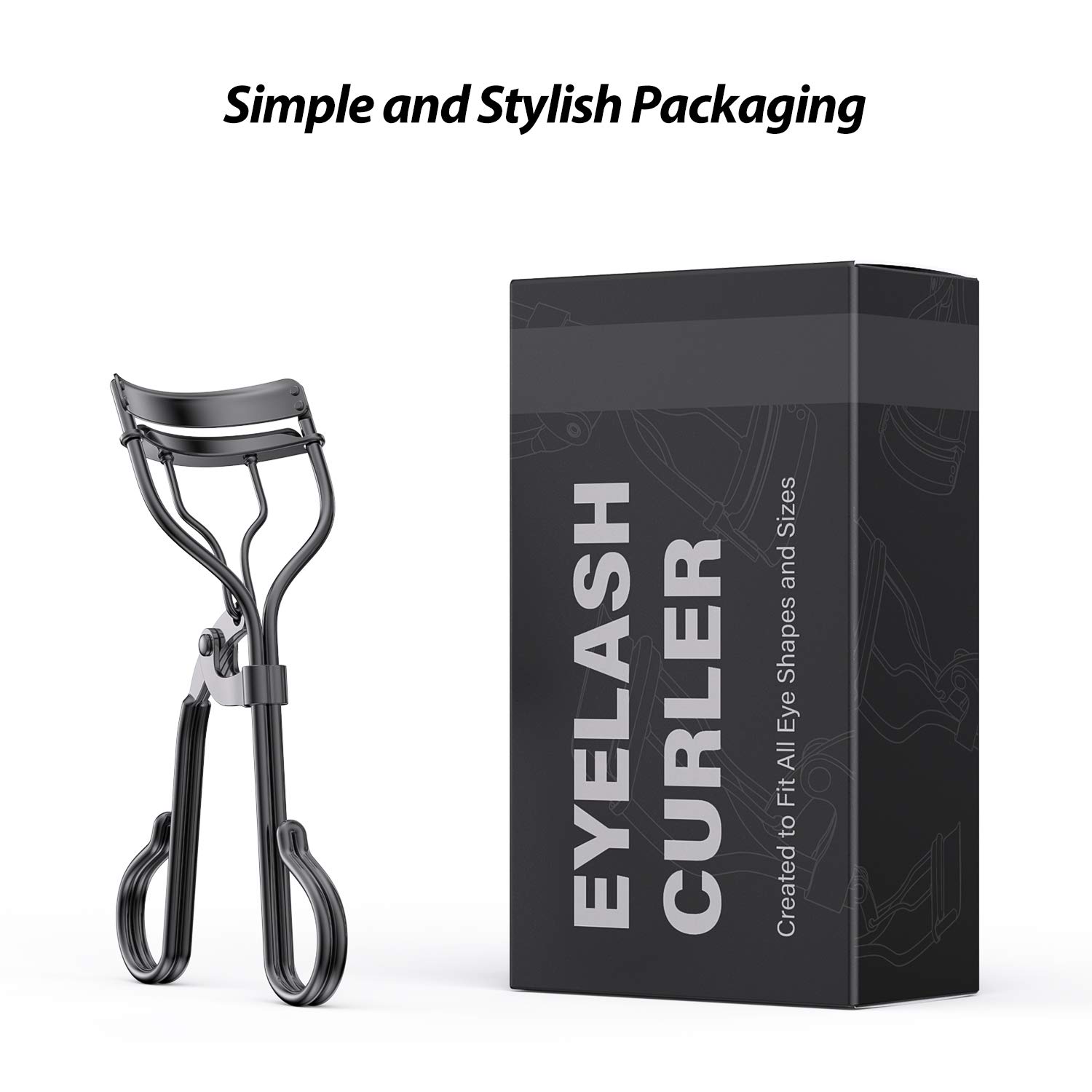 Kaasage Eyelash Curler With 5 Silicone Replacement Pads, Designed to Fit All Eye Shape, No Hurt Face and Eyelids, Naturally Curling Eyelashes in 5 Seconds, Keep All Day. : Beauty