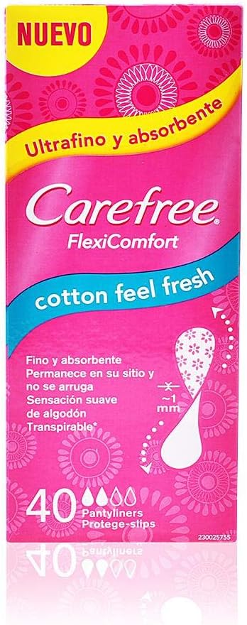 CAREFREE protege slips flexiconfort cotton fresh caja 40 uds: Amazon.es: Belleza