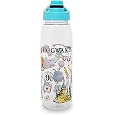 Harry Potter Hogwarts Destination Plastic Water Bottle With Twist Spout | 28-Ounce Travel Tumbler | Wizarding World Collectibles
