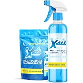 X-ALL Multi-Purpose Cleaner - Spray Bottle and 5x Cleaning Tablets - Cleaner for Oven, Kitchen &amp; Floor surfaces, and Removes Grease and Grime