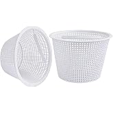 WENPENG 2Pack Pool Skimmer Basket for Inground Pool, 8" Top with Handle | 5.5" Bottom, 5" Deep Plastic Pool Filter Basket Remove Leaves Debris, Fits Most Hayward Pentair Pool Skimmers , Not Weighted